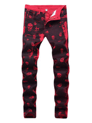 Load image into Gallery viewer, Skull Print Jeans