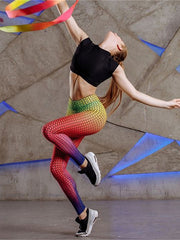 Load image into Gallery viewer, Gradient Mesh Print Long Legs BodySuit