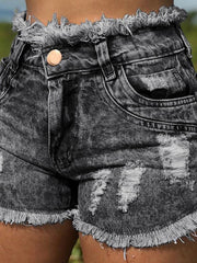 Load image into Gallery viewer, Frayed Denim Shorts