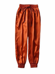 Load image into Gallery viewer, loose casual lace-up pants