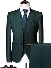 Load image into Gallery viewer, Slim Fit Tuxedos 3Pcs Set (Jacket+Pants+Vest)