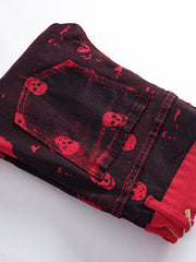 Load image into Gallery viewer, Skull Print Jeans