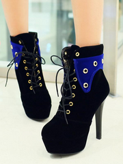 Load image into Gallery viewer,  high heel lace ladies ankle boots