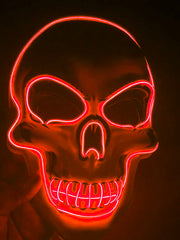 Load image into Gallery viewer, Halloween Skeleton Mask LED Glow
