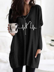 Load image into Gallery viewer, V-neck Sweatshirt Loose Tops