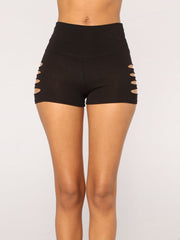 Load image into Gallery viewer, High Waist Workout Shorts w/ Side Cuts