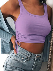 Load image into Gallery viewer, Drawstring thread high waist camisole