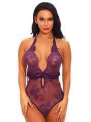 Load image into Gallery viewer, Floral lace Lingerie with Ties