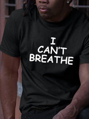 Load image into Gallery viewer, I Can't Breathe Letter Print Short Sleeve T-Shirt - vendach