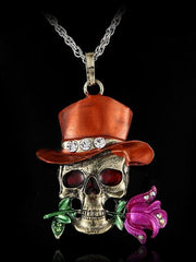 Load image into Gallery viewer, Skull Pendant Necklace