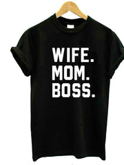 Load image into Gallery viewer, WIFE MOM BOSS T-shirt