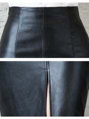 Load image into Gallery viewer, Leather-Like Pencil Skirt
