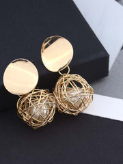 Load image into Gallery viewer, Woven Ball Pearl Earrings