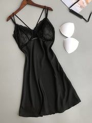 Load image into Gallery viewer, Lace Satin Nightgown