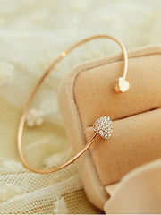 Load image into Gallery viewer, Crystal Double Heart Cuff Bracelet - vendach