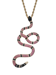 Load image into Gallery viewer, Micro-Inlaid Zircon Snake Pendant