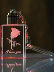 Load image into Gallery viewer, Crystal LED Light Key Chain