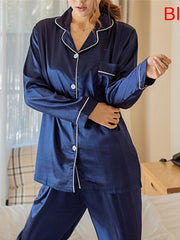 Load image into Gallery viewer, Silky Satin Pajamas Set