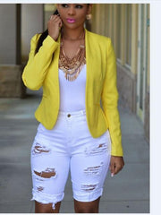 Load image into Gallery viewer, High Waist Jeans Shorts