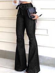 Load image into Gallery viewer, Women's Jeans High Waist Denim Flare Pants - vendach