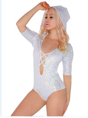 Load image into Gallery viewer, Sexy Festival Front Lace-Up Bodysuit