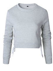 Load image into Gallery viewer, Lace-Up Long Sleeve Top