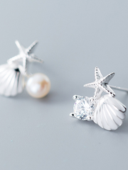 Load image into Gallery viewer, Starfish & Shell Earrings