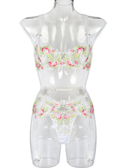 Load image into Gallery viewer, Sheer Embroidery Lingerie Set