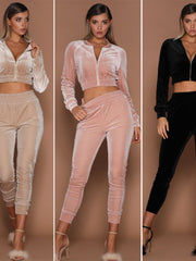 Load image into Gallery viewer, Velour/Velvet Tracksuit Set