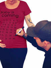 Load image into Gallery viewer, Baby Is Coming Pregnancy T-shirt