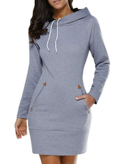 Load image into Gallery viewer, Hoodie Sweatshirt Dress