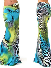 Load image into Gallery viewer, High Waist Long Skirts Printed Pattern