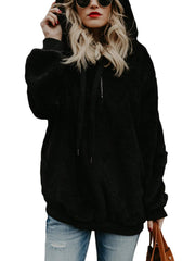 Load image into Gallery viewer, European and American long-sleeved hooded solid color sweater