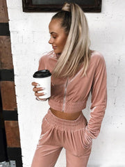 Load image into Gallery viewer, Velour/Velvet Tracksuit Set