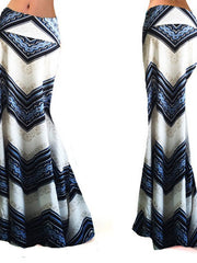 Load image into Gallery viewer, High Waist Long Skirts Printed Pattern