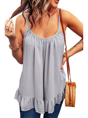 Load image into Gallery viewer, Ruffled Spaghetti Strap Tank