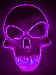 Load image into Gallery viewer, Halloween Skeleton Mask LED Glow