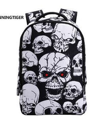 Load image into Gallery viewer, Printed Skull Backpack