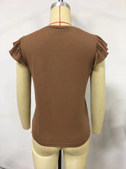 Load image into Gallery viewer, Ruffled T-Shirt With Pocket