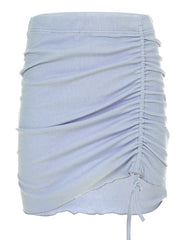 Load image into Gallery viewer, Drawstring pleated skirt