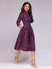 Load image into Gallery viewer, Dress W/ Three Quarter Sleeve