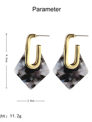 Load image into Gallery viewer, Vintage Acrylic Geometric Earrings