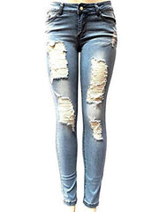 Load image into Gallery viewer, Women's Skinny Ripped Jeans - vendach