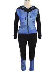 Load image into Gallery viewer, TWO PIECE SET Print Hoodies Tracksuit - vendach