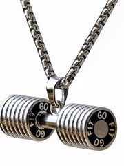 Load image into Gallery viewer, Dumbbell Pendant Fitness Necklace - vendach