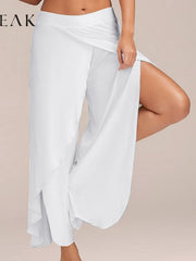 Load image into Gallery viewer, Casual Loose Split Wide Leg Pants
