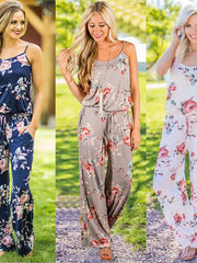 Load image into Gallery viewer, Comfy Floral Jumpsuit