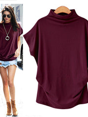 Load image into Gallery viewer, Turtleneck Short Sleeve T-Shirt