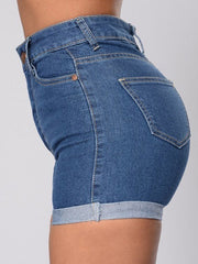 Load image into Gallery viewer, Solid Color Denim Jeans Shorts