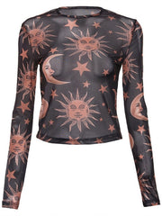 Load image into Gallery viewer, Sun & Moon Sheer Mesh Top